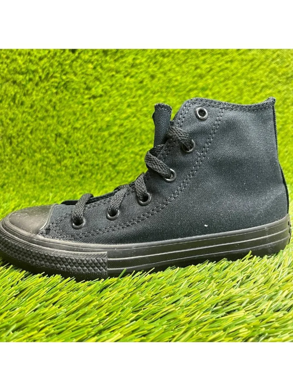 Converse Chuck Taylor All Star Hi Boys Size 1Y Black Athletic Shoes Sneakers